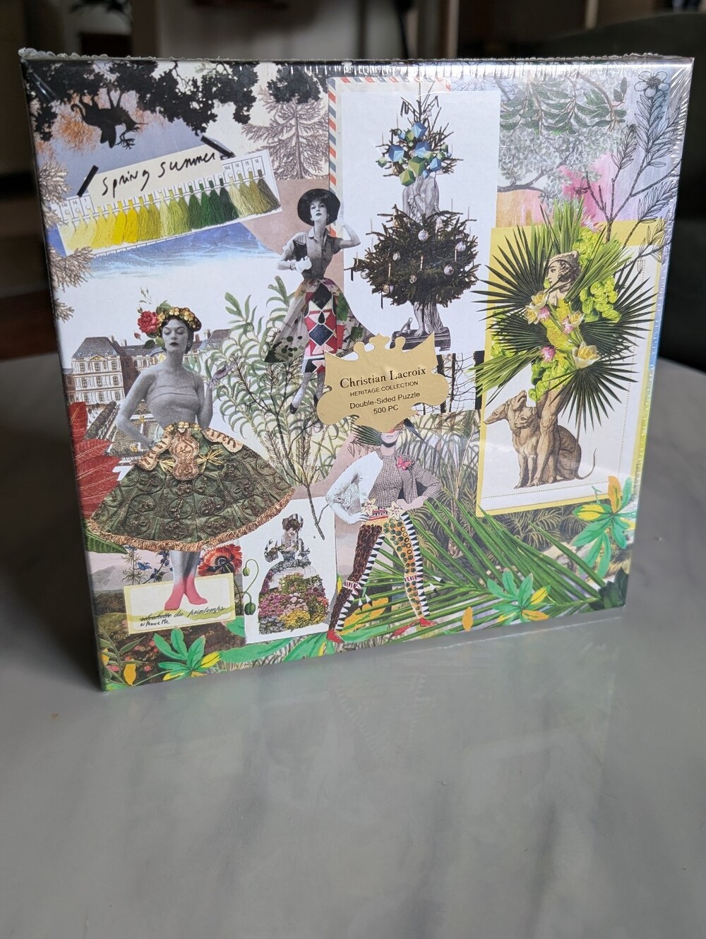 Christian Lacroix Double-Sided Puzzle - Botanical Collage Art